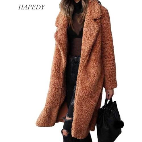 2020 Long Winter Coat Woman Faux Fur Coat Women Warm Ladies Teddy Jacket Female Loose Plush Coats Plus Size Outwear