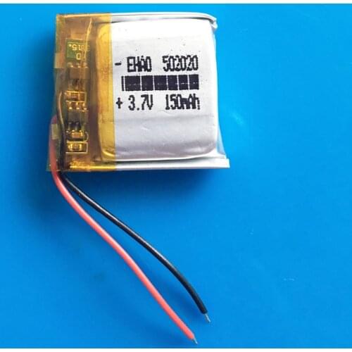 3.7V 150mAh 502020 Lithium Polymer Lipo rechargeable battery power for MP3 GPS bluetooth speaker bluetooth headset camera