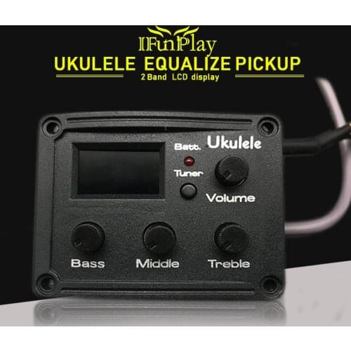 3 Band Ukulele Pickup Series UK Mini Guitarra Electronic Pikcup 2 Band/3 Band with Tuner System EQ Equalize Hard Piezo Pikups