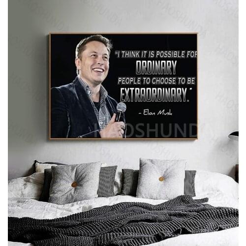 Elon Musk Poster Painting on Canvas Bedroom Wall Art Decoration Pictures Home Decor for Classroom canvas painting wall art frame