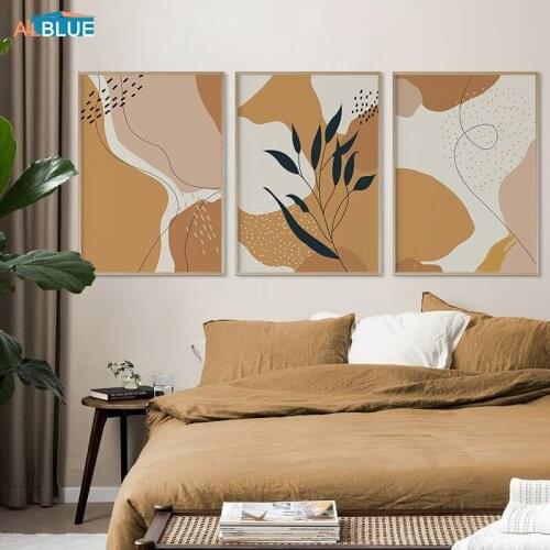 Bohemian Room Decorative Painting Earth Tone Abstract Graphic Aesthetic Poster Wall Art Modern Print Home Decor Canvas Picture