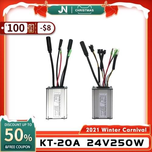 Ebike KT Controller 24V 250W 20A Squarewave Kunteng Controller SM Julet Waterproof Plug For Electric Bike Conversion Kit