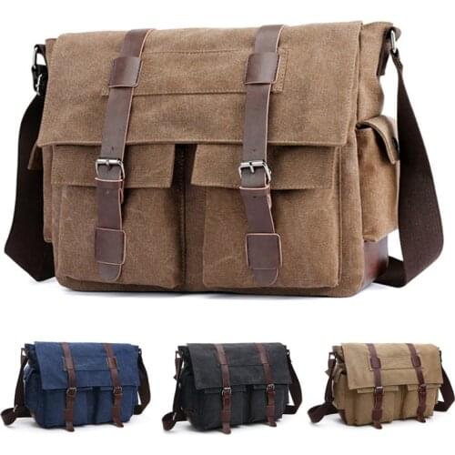 Canvas Leather Men Messenger Bags I AM LEGEND Will Smith Big Satchel Shoulder Bags Male Laptop Briefcase Travel Handbag