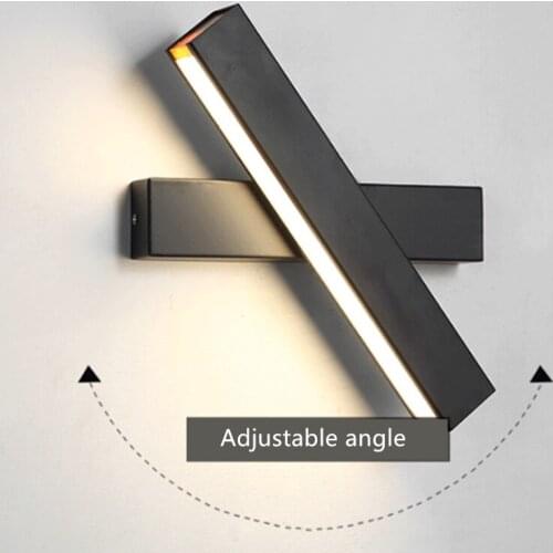 Nordic creative led bedside wall lamps modern led wall light bedroom living room corridor aisle rotating wall sconce светильник