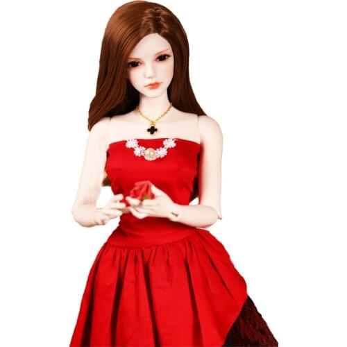 New full set BJD doll SD doll 1 / 3 Girl Doll grace red skirt elegant lady Joint Doll Christmas gift factory direct sales