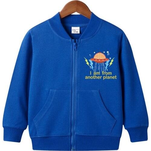 Spring Autumn New Children Clothing Cartoon Planet Jacket Boys Girls Outing Clothes Jacket Children Zipper Cardigan Jacket 2-10y