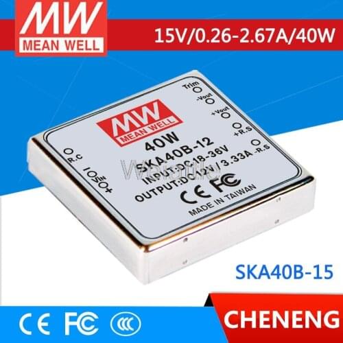 MEAN WELL original SKA40B-15 15V 2.67A meanwell SKA40 15V 40W DC-DC Regulated Single Output Converter