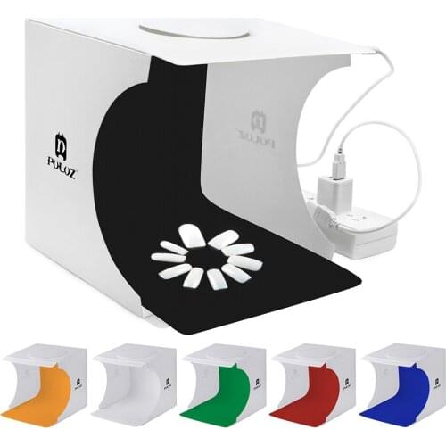 Light Room Mini Photo Studio Photography Box Lighting Tent Kit Backdrop Tabletop Shooting + EU/US Plug + USB Extension Cable