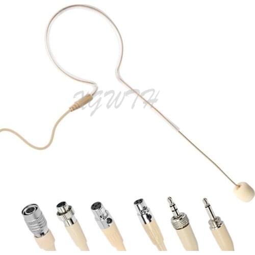 Mini Single Ear Hanging Ominidirectional Condenser Headset Microphone for Shure Sennheiser AKG MiPro Audio Technica 4Pin 3Pin
