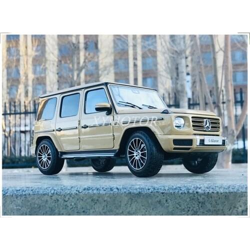 Minichamps 1:18 For Benz AMG G Klasse G500 W463 2018 SUV Diecast Car Model Yellow Kids Toys Gifts Display Collection ornaments