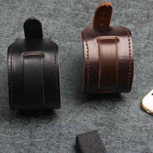 Fashion Men Wide Genuine Leather Bracelet Wide Cuff Bracelets & Bangles Vintage Punk Wristband Jewelry for Men