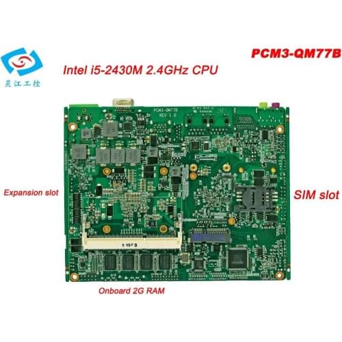 Newest motherboard itx industrial with core I5 2430M CPU 2.4GHz PCM3-QM77B