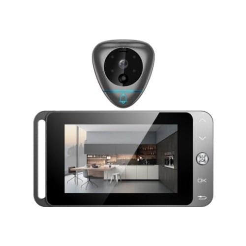 2018 New Arrival Video Doorbell 4 inch Peephole Viewer w/t Auto-taking photos/Recording And Motion Detection