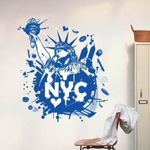 New York Statue of Liberty City USA Wall Sticker Window Sticker Nursery Decoration Decal Kids Room Wedding Deceration Vinyl