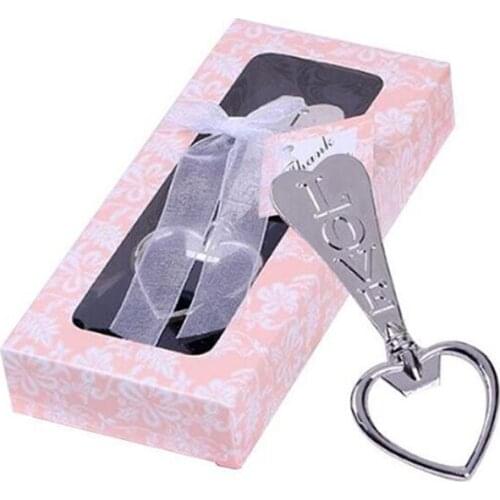 Love Heart Corkscrew Wine Bottle Opener + Wine Stopper Wedding Gift Favors For Guests Bottle Opener Set Wedding Decoration Tools