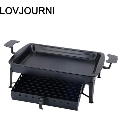 Camping Gril Garden Griglia Portable De Barbeque Korean Parrilla Barbacoa Commercial Grill Bbq Seafood Fish Barbecue Plate