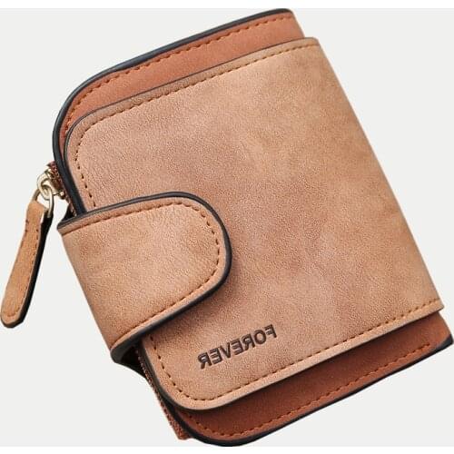 Casual Hasp Zipper Small Women Wallets Solid Color Card Holder Coin Purse Female Leather Money Bags Wallet