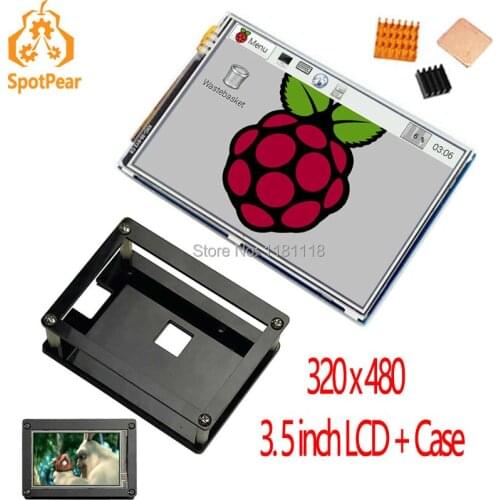 Raspberry Pi 3 module B 3.5 inch lcd tft raspberry pi LCD raspberry pi 3.5inch LCD display with case touch screen
