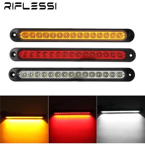 1/2 x 12V 24V Trailer Additional Brake Lights Truck Tractor LED Tail Lamp Stop Signal For Jeep Wrangler Nissan Hyundai Car RV