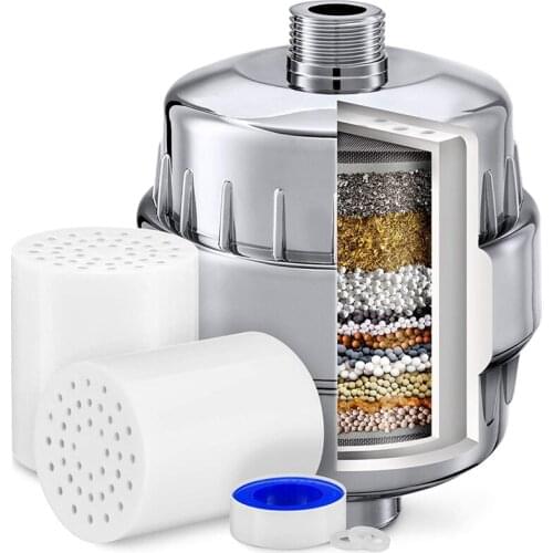TOP 15 Stage Shower Filter - Water Softener Shower Head Filter for Hard Water - Shower Filters to Remove and Fluoride