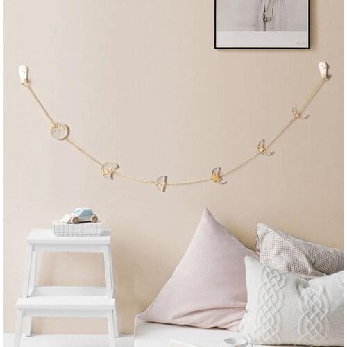 Moon Phase Garland Wall Hanging Decorations Home Bedroom Living Room Ornaments Art Photo Background Props Home Decor