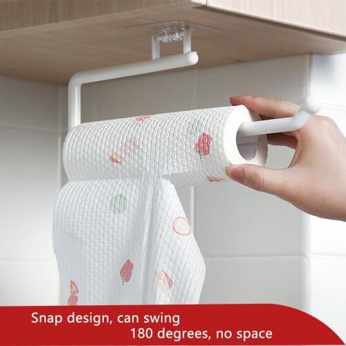 Tissue Hanger Plastic Paper Roll Holder Wall Mounted Towel Storage Rack Organizer Shelf For Kitchen Bathroom Bathroom Products