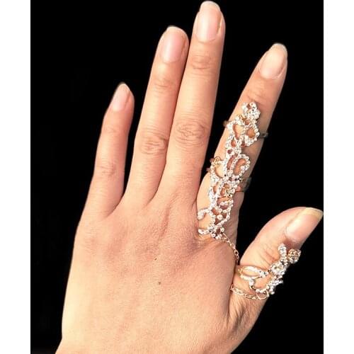 Occidental vogue personality sets diamond rose to be able to adjust ring jewelry