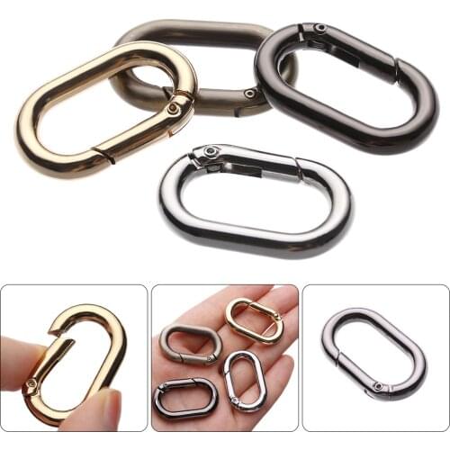 1/2pcs Zinc Alloy Bag Belt Buckles Purses Handbags Clips Hooks Oval Rings Spring Buckles Clips Carabiner Push Trigger Snap Hooks