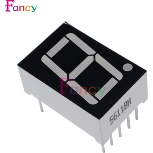 10pcs 1bit 1 bit Common Anode Positive Digital Tube 0.56" 0.56 inch Red LED Digit 7 Segment