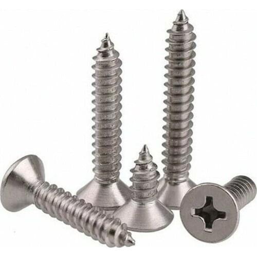 10PCS M4 - M6 316 Stainless steel cross flat head / countersunk head tapping screws