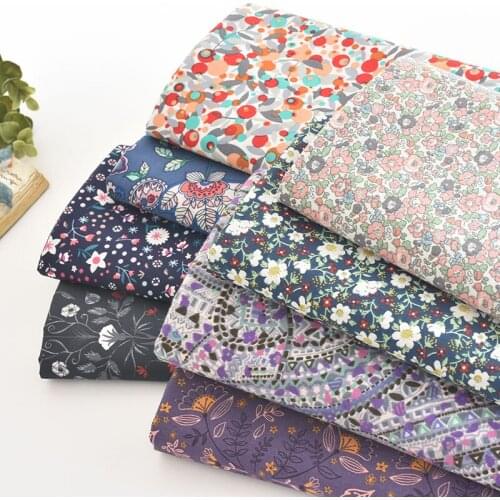 140x50cm Cotton Printed Floral Sewing Fabric, Making Clothes and Dresses Kids' Shirts Handmade Cloth