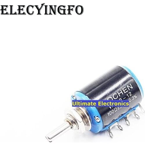 2pcs Short body | WXD3-12 precision multiturn potentiometer 5 turns Sliding rheostat 1K 2.2K 3.3K 4.7K 10K 22K 33K 47K