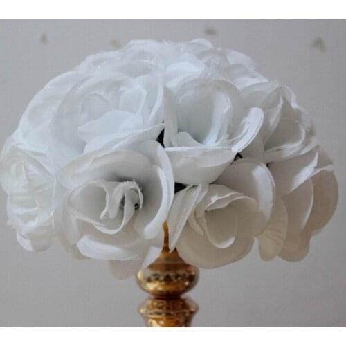 20cm WHITE wedding silk kissing ball decorations for the wedding plastic inner,celebration flower ball,party decoration
