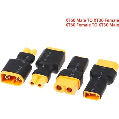 4Pcs XT60 to XT30 Plug Female Male Adapter Converter for FPV Drone RC Charger
