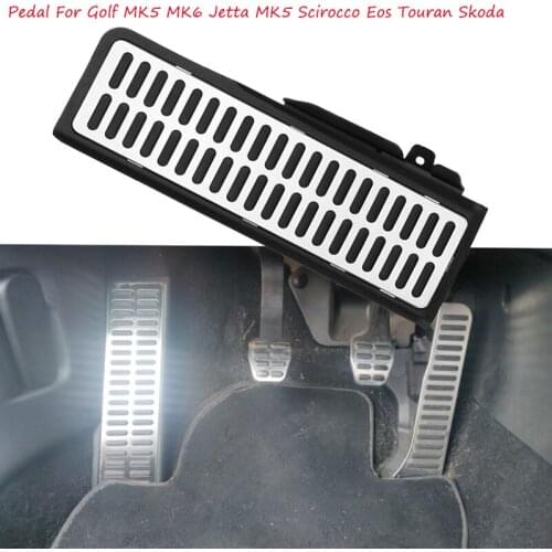 Car Dead Footrest Pad Sport Foot Rest Stainless Steel Pedal For VW Golf MK5 MK6 Jetta MK5 Scirocco Eos Touran Skoda 2007 ~ 2013
