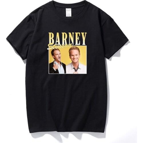 Barney Stinson How I Met Your Mother Rapper T Shirt Men Vintage 90s Tshirts Top Cotton Short Sleeve T-shirt Men Clothing EU Size