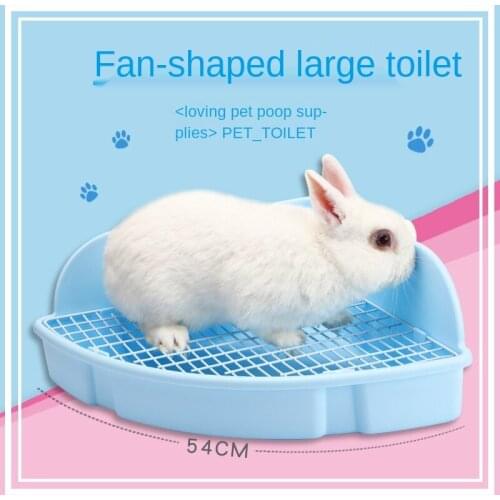 Rabbit Toilet Large Fan-Shaped Anti-Spray Urine Pet Rabbit Potty Urinal Bucket Triangle Toilet Steel Mesh Fixed Cage Supplies
