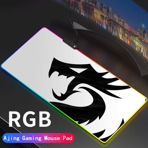 Redragon Anime Girl RGB Colorful Gaming Large Mouse Pad Red Dragon Gamer Led Computer Mousepad PC Desk Play Mat with Backlit