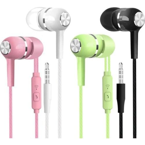 Macaron Color Wire Control Headset With Micphone Use For Floor Digital Products Ergonomic Design Headset