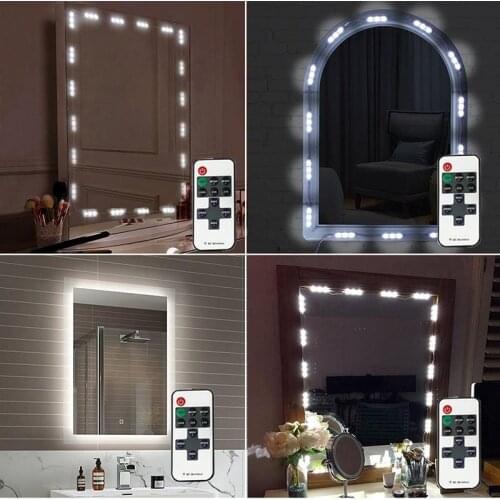 Hollywood Makeup Mirror Light Kit 10FT 60 LED Vanity Mirror Light Vanity with Remote Control for Easter Gift -white