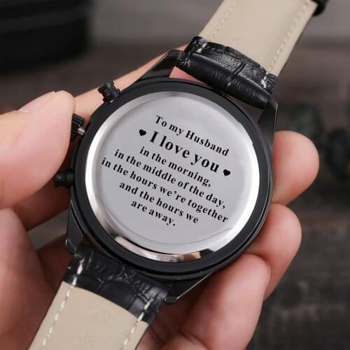 To My Gorgeous Husband Engraved What makes sense Movement watch for men and women anniversary gift for boyfriend and my man