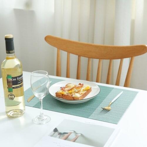 Square Simplicity Modern Placemat Luxury Creativity PVC Table Decoration Placemats Jogo Americano Kitchen Accessories EK50TM