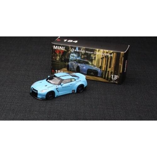 MINI GT 1/64 NISSANs GTR R35 LB type 1 Rear Wing Collection of die-casting simulation alloy model car toys