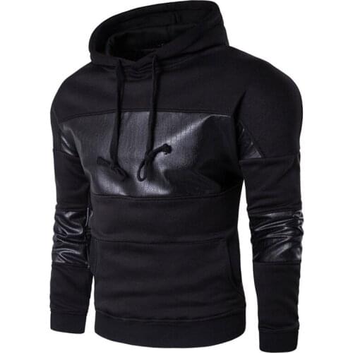 2018 Mens Brand Hoodie Autumn Spring 2018 Mens Hooded Fashion Casual Pullover Personality Stitching Long Sleeve Sportswear XXL