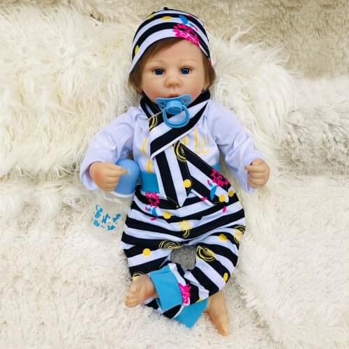 Reborn baby dolls 45cm soft silicone reborn babies boy girl dolls toys gift for children bebes reborn newborn bonecas