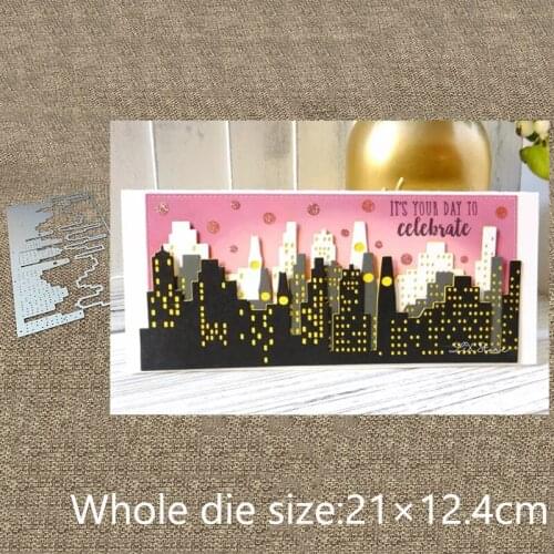 New Design Craft Metal stencil mold Cutting Dies 2pcs Cityscape decoration scrapbook die cuts Album Paper Card Craft Embossing