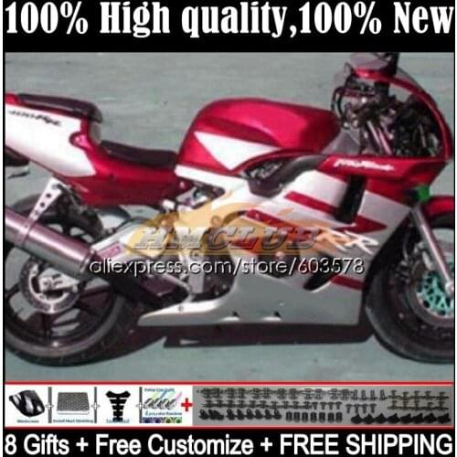 CBR400RR NC29 For HONDA CBR400 RR 94 95 96 97 98 99 33CL.148 CBR 400 RR 400RR 1994 1995 1996 1997 1998 1999 Fairing Silvery red