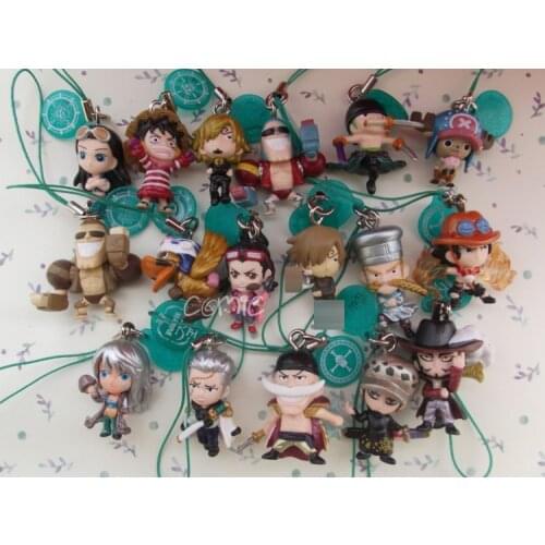 Bandai Genuine Gashapon Toys ONE PIECE Smoker Karoo Sanji Limited Action Figure Ornaments Toys Phone Charms