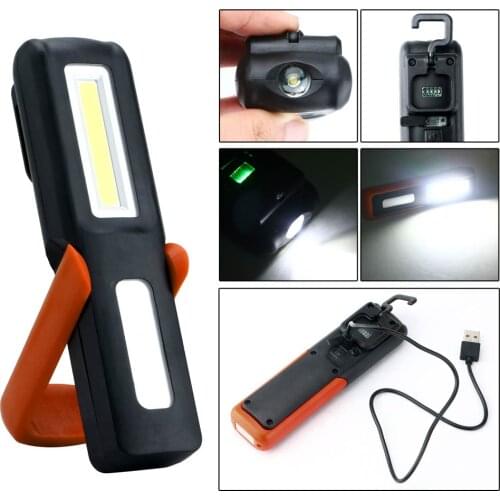 Rechargeable camping lanterns Portable Lighting USB 3W COB Led Flashlight Work Lamp Magnetic Flashlight Torch Hook Rechargeable