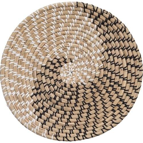 Woven Wall Basket Decor,Seagrass Woven Basket Boho Decor for Home,Bohemian Wall Decor for Living Room,Seagrass Hanging